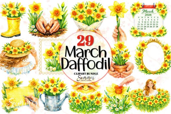 Download March Daffodil Birth Flower Clipart - Clip Collection
