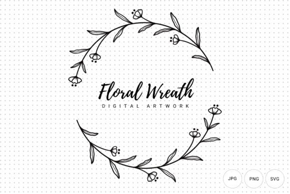 Download Doodle Flower Wreath Clipart - Clip Collection