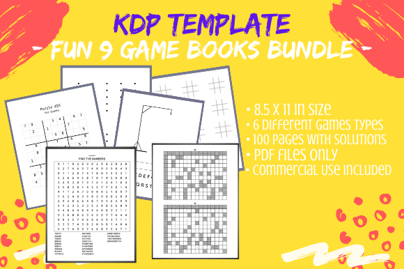Download 9 Fun Games Activity Books KDP Bundle - Premium Resources
