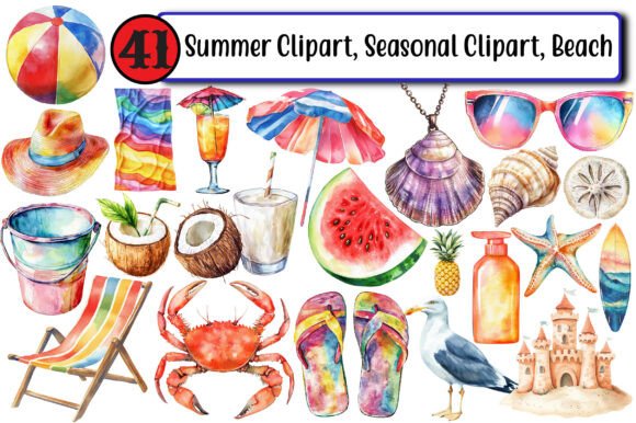 Download Summer Clipart, Seasonal Clipart, Beach - Clip Collection