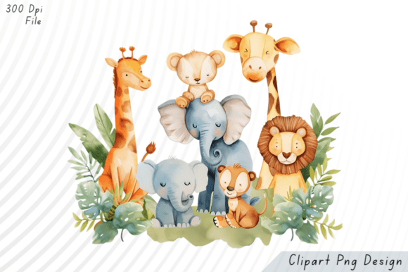 Download Cute Safari Animals PNG Clipart - Clip Collection