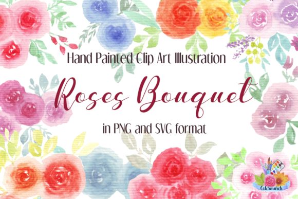 Download Roses Bouquet Handpainted Clipart - Clip Collection