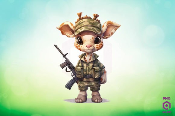 Download Army Giraffe Clipart PNG - Clip Collection