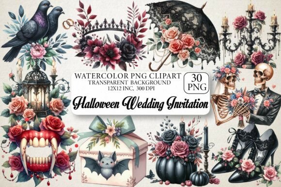 Download Halloween Wedding Invitation Clipart - Clip Collection