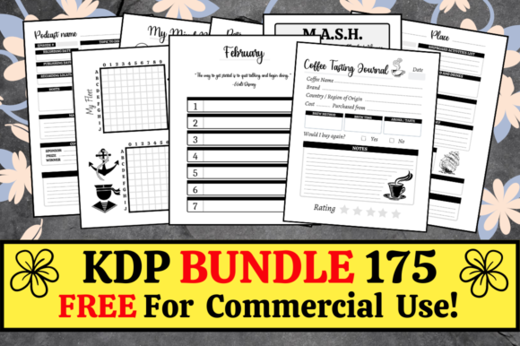 Download KDP Bundle Pack 175 Templates + Extras - Kdp bundle Collection