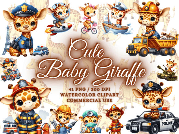 Download Cute Baby Giraffe Clipart - Giraffe Png - Clip Collection