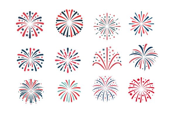 Download 4th of July Fireworks Vector Clipart Set - Clip Collection