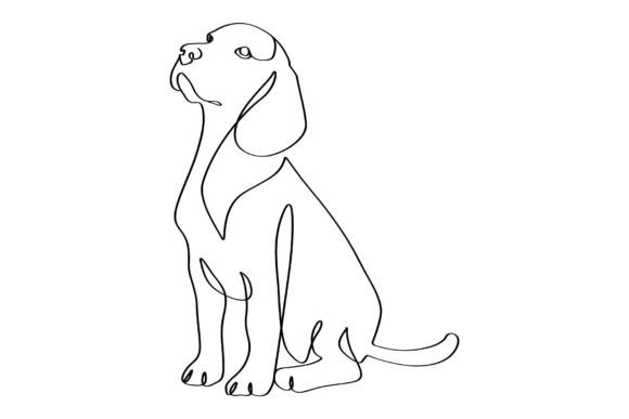 Download Line Art of Dog Pet Portrait - Pet portrait Collection