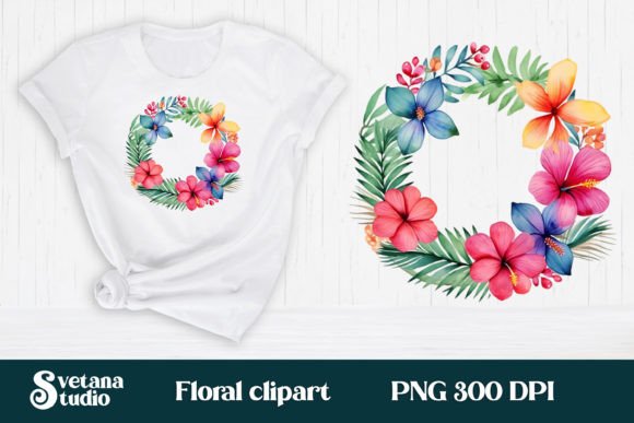 Download Hibiscus Flower Wreath Clipart PNG - Clip Collection