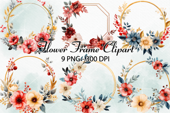 Download Watercolor Flower Frame Clipart - Clip Collection