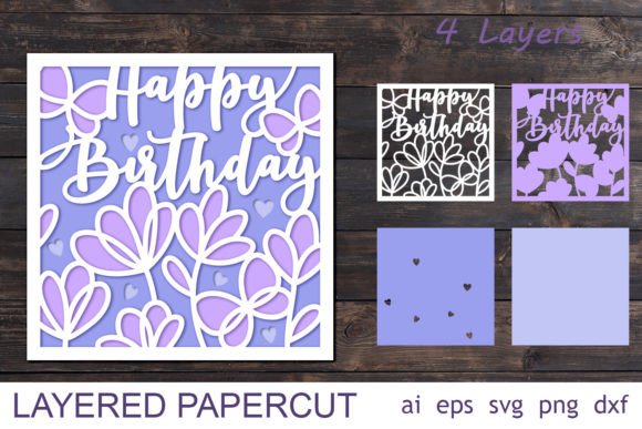 Download 3d Layered Happy Birthday Card Papercut - Card Collection