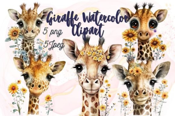 Download Watercolor Giraffe Clipart Png - Clip Collection