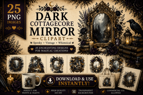 Download Dark Cottagecore Mirror Clipart - Clip Collection
