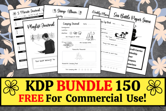 Download KDP Bundle Pack 150 Templates + Extras - Kdp bundle Collection