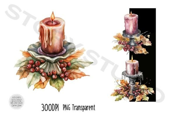 Download Cozy Autumn Candle Seasonal Clipart - Clip Collection