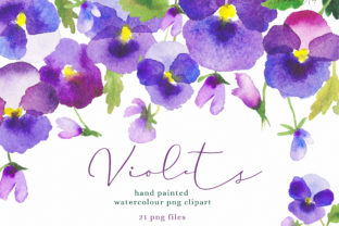 Download Watercolour Flower Violets Clipart - Clip Collection