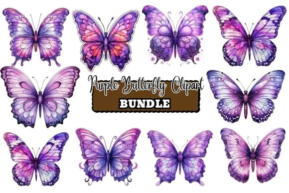 Download Purple Butterfly Watercolor Clipart - Clip Collection