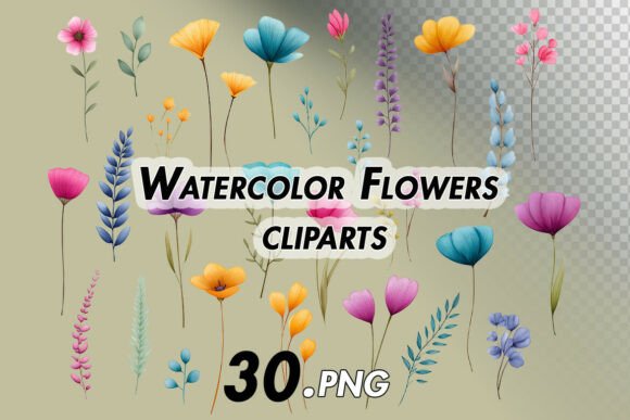 Download Watercolor Flowers Cliparts - Clip Collection
