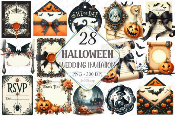 Download Halloween Wedding Invitation Clipart - Clip Collection