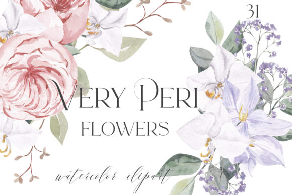 Download Very Peri Floral Clipart, Violet Flowers - Clip Collection