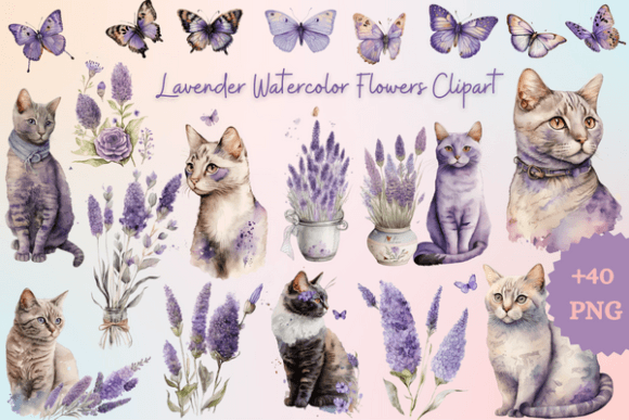Download Lavender Watercolor Flowers Clipart - Clip Collection