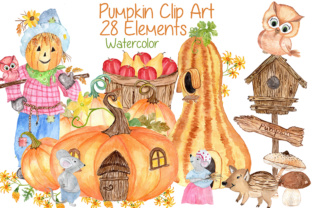 Download Watercolor Pumpkin Clipart, Squash Clipart, Thanksgiving Clipart, Invitation Clipart,Harvest Clipart, Autumn Vegetables - Clip Collection