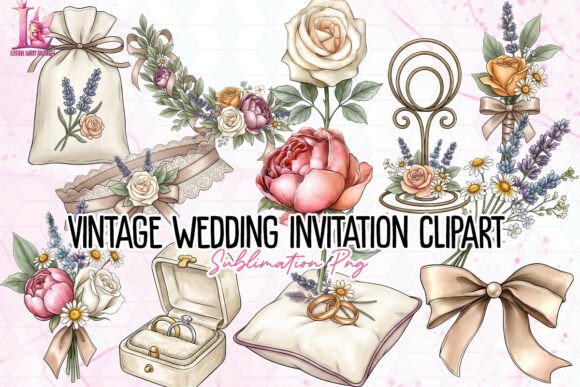 Download Vintage Wedding Invitation Clipart PNG - Clip Collection