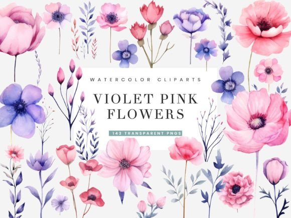 Download Violet Pink Purple Flowers Clipart - Clip Collection