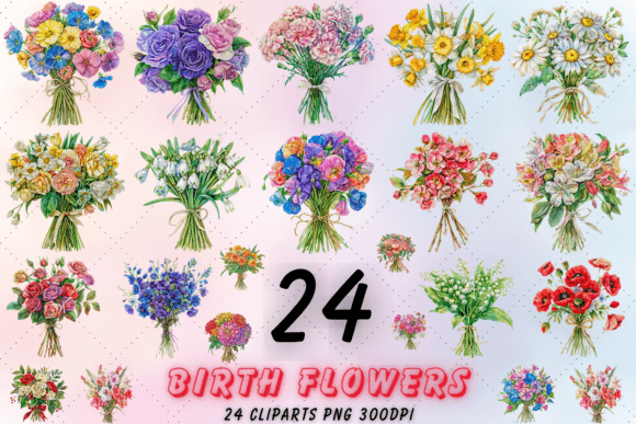 Download Birth Month Flower Clipart, Birth Flower - Clip Collection