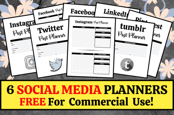 Download 6 Social Media Post Planners KDP Bundle - Kdp bundle Collection