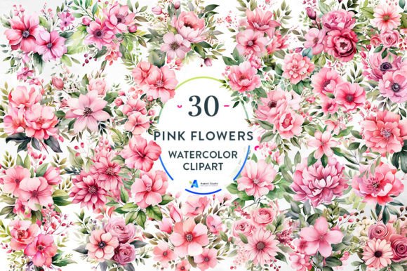 Download Pink Flowers Sublimation Clipart - Clip Collection