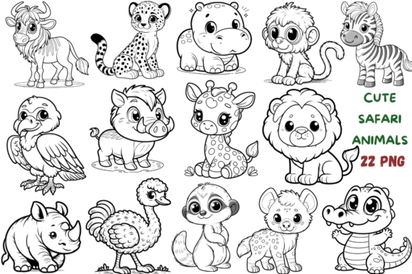 Download Cute Safari Animals Clipart - Clip Collection