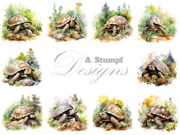 Download Tortoise Clipart Watercolor Animals Set - Clip Collection