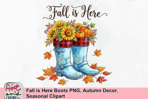 Download Fall is Here Boots PNG, Autumn Decor, Seasonal Clipart - Clip Collection