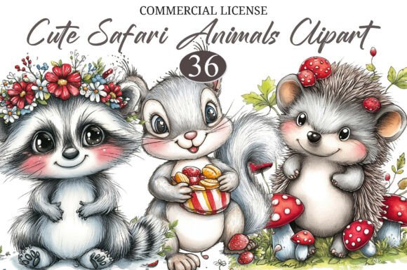 Download Cute Safari Animals Clipart - Clip Collection