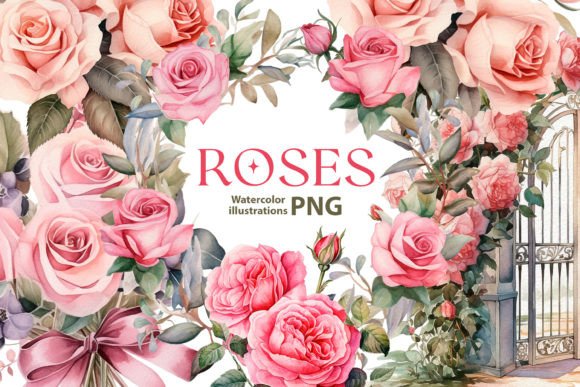 Download Watercolor Vintage Roses Cliparts - Clip Collection