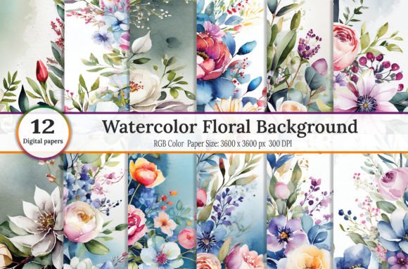 Download Watercolor Floral Background - Watercolor floral background Collection