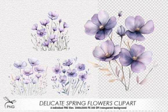 Download Watercolor Flowers Cliparts - Clip Collection