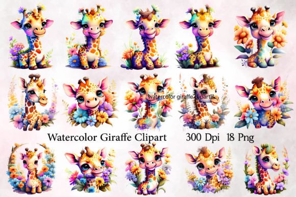 Download Watercolor Giraffe Clipart - Clip Collection