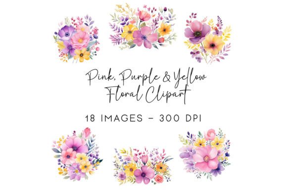 Download Pink Purple and Yellow Flower Clipart - Clip Collection
