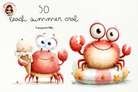 Download Cute Beach Crab PNG Clipart Bundle - Clip Collection