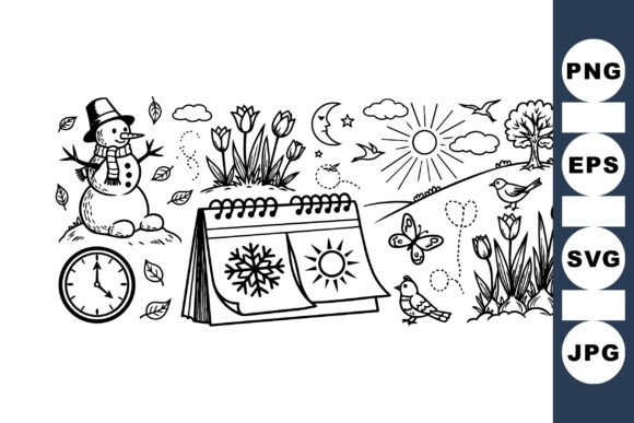 Download Hand Drawn Seasonal Clipart Set - Clip Collection