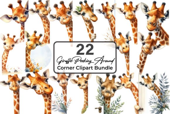Download Giraffe Peeking Around Corner Clipart - Clip Collection