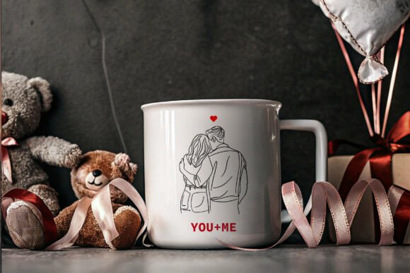 Download Line Art Love Couple – Valentine Clipart - Clip Collection
