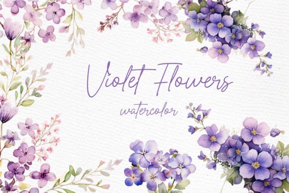 Download Violet Flowers Clipart Spring Flowers - Clip Collection