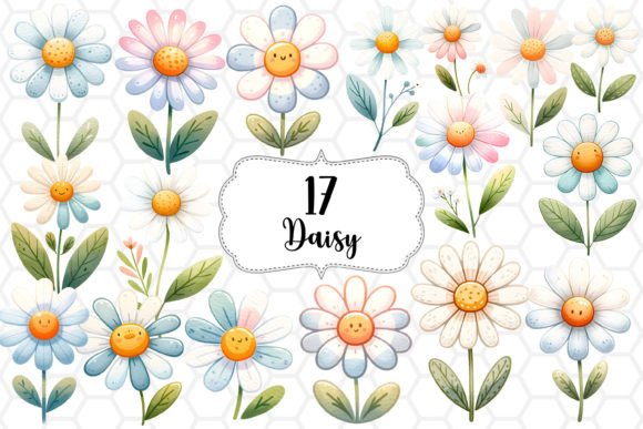 Download Daisy Flower Watercolor Clipart Bundle - Clip Collection