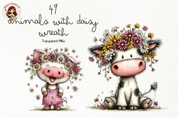 Download Cute Daisy Animals PNG Clipart - Clip Collection