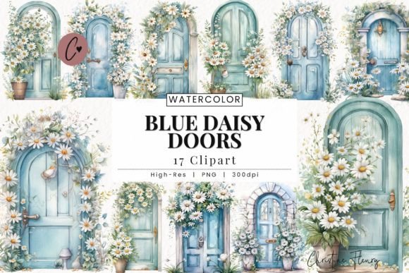 Download Blue Daisy Doors Clipart, Spring PNG - Clip Collection