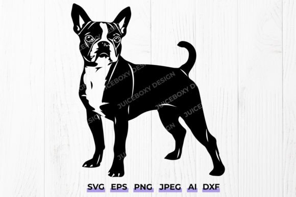 Download Boston Terrier Svg, Pet Portrait Dog - Premium Resources