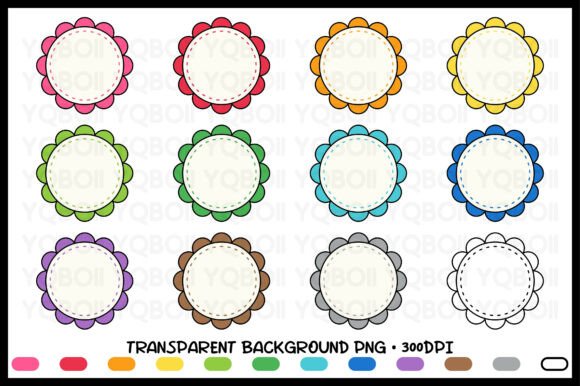 Download Stitched Flower Frame Clipart - Clip Collection